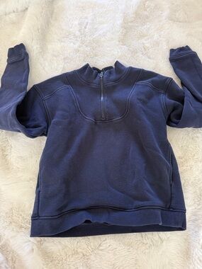 Zella Navy Half-Zip kids Pullover Sweater
